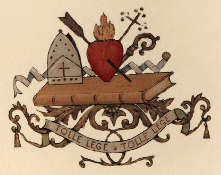 An earlier ornate version of the Augustinian coat of arms